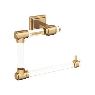 Amerock Glacio 5-7/16" Clear/Champagne Bronze Towel Ring | Decorative bathroom hardware…