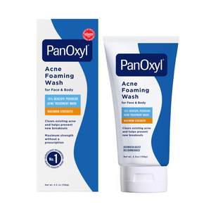 PanOxyl 10% Benzoyl Peroxide Acne Foaming Wash, Maximum Strength, Daily Acne-Fighting…