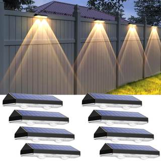 Solar Fence Lights Outdoor - 2700/4000/6000K 3 Mode, 8 Pack Solar Fence Lights Outdoor…