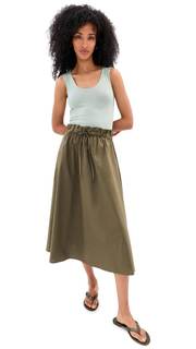 LE BOP Women's Alexia Midi Dress Small Sage/Olive