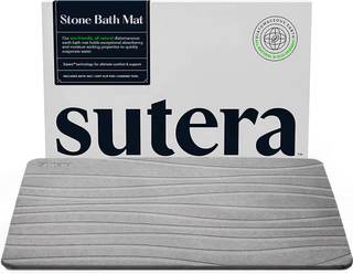 Sutera Stone Bath Mat Diatomaceous Earth Non-Slip 23.5 x 15 Gray | Super absorbent…
