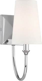 Savoy Essentials 9-2542-1-109 Cameron Modern Farmhouse White Fabric Wall Sconce, 1-Light…