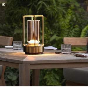 Rechargeable Cordless Small Metal Table Lamp, Stepless Dimming, 3-Color | Gold, 2600mAh…