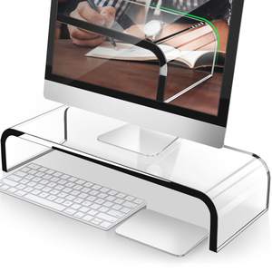 AboveTEK Acrylic Monitor Stand, Premium Large Monitor Riser 20 inch, Crystal Clear…