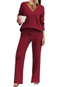 Ekouaer Womens Pajama Sets Fuzzy Fleece Sleepwear Long Sleeve Pjs | Fall Outfits,Sweater…