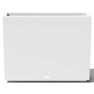 Veradek Span Plastic Box Series Planter - Tall Rectangular, White, All-Weather Resistant…