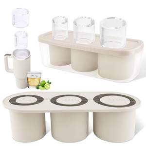 Tcamp Tumbler Ice Mold, Ice Cube Tray for 30 oz -40 oz Tumbler Cup | 3 Pcs Silicone…