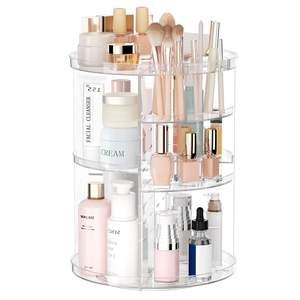 Rotating Makeup Organizer, DIY 8 Adjustable Layers Spinning Skincare Storage, Cosmetic…