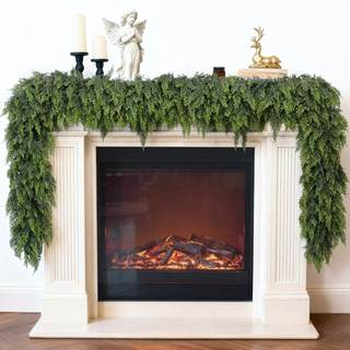 6FT Lifelike Touch Artificial Christmas Cedar Garland for Indoor(1PCS) | Realistic Faux…