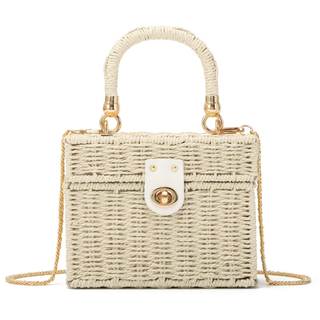 KUANG! Handwoven Rattan Bag for Women Woven Straw Square Crossbody Bag Vintage Basket…