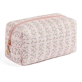 Makeup Bag Travel Cosmetic Bag for Women Girls, Zipper Make Up Pouch, Floral Flowers…
