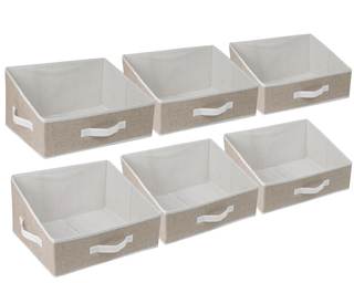 6 Pack Closet Storage Bins for Shelves, Shelf Baskets for Organization,Closet Organizers…