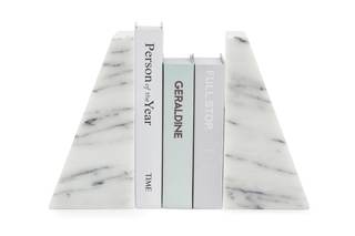 Fox Run Triangular 100% Natural Polished White Marble Bookends 4 x 3 x 6 inches | 100%…