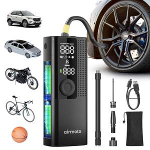 Airmoto Tire Inflator Portable Air Compressor for Cars, Bikes and Bicycles | Cordless Air…