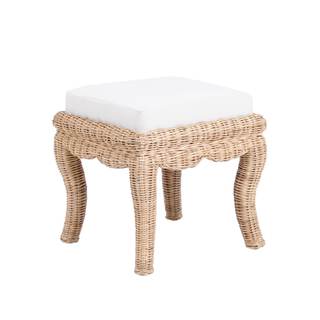 JONATHAN Y Rowan 19.7" Coastal Woven Rattan Vanity Stool, Natural | Bohemian Art Deco…