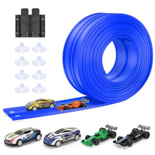 KETIEE Flex Tracks 16Ft for Kids: Flexible Race Car Ramp Track with 4 Small Racecars and…