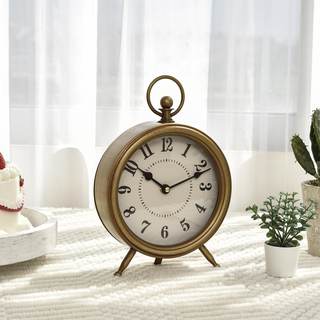 EMAX HOME Vintage Table Clock on Stand, Decorative Desk and Shelf Clock Rustic Mantel…