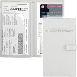 PlusXpres Registration and Insurance Card Holder - Car Organizer - White | Vehicle Glove…
