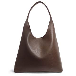 Hobo Bags for Women Soft Vegan Leather Shoulder Handbag Slouchy Tote Purses Coffee
