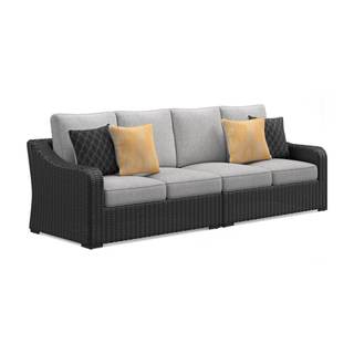 Signature Design by Ashley Beachcroft Outdoor Sectional Couch, 107-Inch Grand Size…