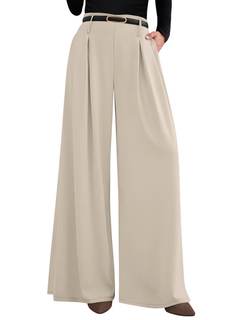 PRETTYGARDEN Womens Wide Leg Dress Pants Flowy Trousers | Front Pleats,Side…