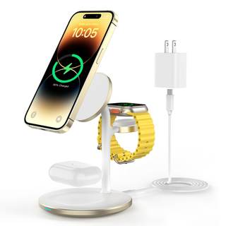 XooFly 3 in 1 Wireless Charging Station for Apple Devices, Fast Wireless Mag-Safe Charger…