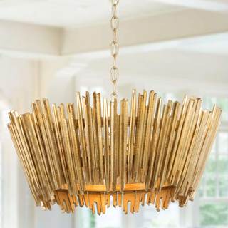 Gold Chandelier, Modern Farmhouse Chandelier, Dining Room Lighting Fixtures Hanging with…