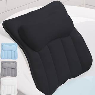 GORILLA GRIP Bath Pillow for Tub, 6 Strong Suction Cups, 4D Mesh FlexComfort Headrest for…