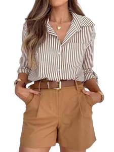 siliteelon Striped Button Down Shirts for Women Dress Shirts Long Sleeve Casual Collared…