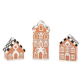 MACKENZIE-CHILDS Set of 3 Candle Holders, Decorative Ceramic Candle Holders for Christmas…