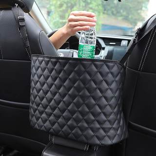 Car Purse Holder - Durable Leather Seat Back Organizer, Front Seat Storage Barrier, Pet &…