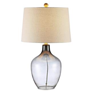 SAFAVIEH Lighting Collection Larzen Ombre Grey Glass 25-inch Bedroom Living Room Home…