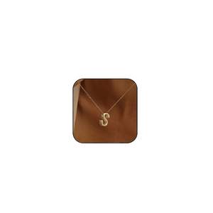 Ewrkbrㅤ Initial Necklaces for Women, 14k Gold Plated Bubble Letter Necklace Chunky Gold…