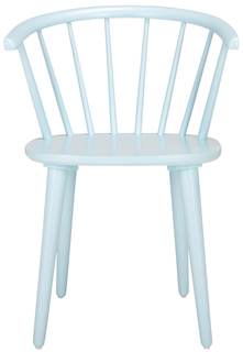 SAFAVIEH Furniture - Blanchard Side Chair Set of 2 - Pale Blue - Solid Wood - Modern…