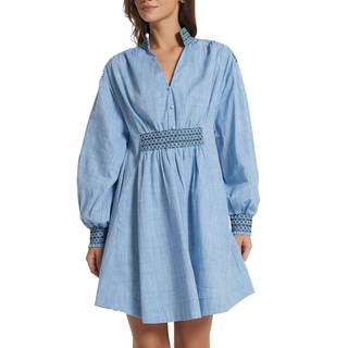 D-Sun Womens Embroidered Shirt Dress Fall Oversized Long Sleeve Casual V Neck A Line Mini…