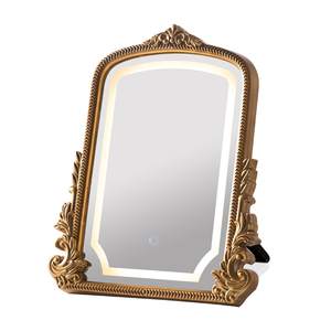 HSDDHOME Large 16x20 Vintage LED Vanity Mirror, Gold Arch Makeup Mirror | 3-color…