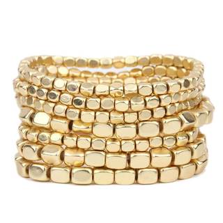 Rosemarie Collections Chunky Nugget Multi-Strand Bracelet Beads - Silver & Gold Bracelets…