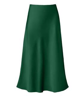 Modegal Women's Satin Midi Skirt Flared Casual A Line Silky Long Skirt | Satin High Waist…