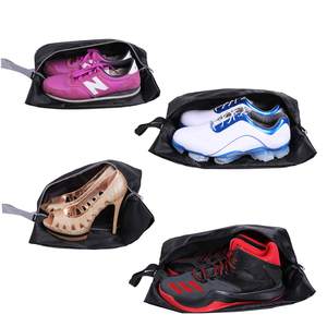 YAMIU Travel Shoe Bags Set of 4 Waterproof Nylon with Zipper for Men & Women, Black 4…