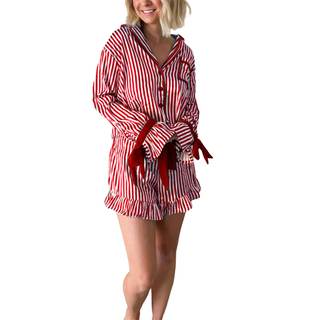 KOSUSANILL Christmas Pajamas Set for Women Cute Santa Nutcracker Button Down Shirt Long…