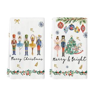 Artoid Mode Nutcrackers Merry Christmas Kitchen Towels Set of 2 18x26 Inch | Winter Xmas…