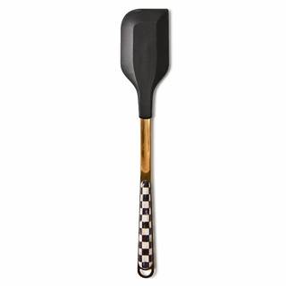 MACKENZIE-CHILDS Silicone Spatula, Black-and-White Courtly Check | Decorative utensil…