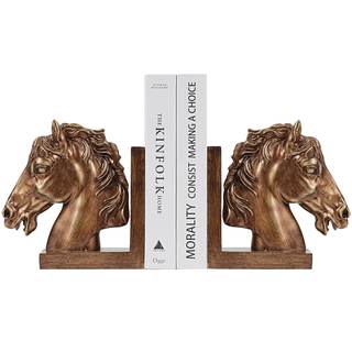 Horse Book Ends for Shelves, Heavy Duty Antique bookends to Hold Books Perfect Book…