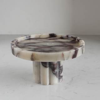 Natural Marble Tray with Legs, Vanity Decorative Tray for Countertop Organizer, Catchall…