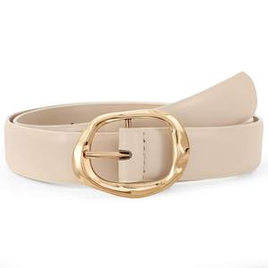 Women Leather Belt for Jeans Pants Ladies Casual Waist Belt Fashion Women Belt with Gold…