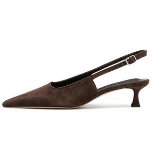 Women Pointed Toe Slingback Kitten Heels Low Heel Pointed Toe Pumps | Slingback Heels for…