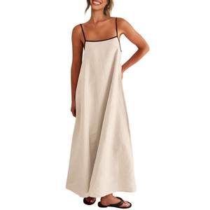 Shy Velvet Women's Linen Maxi Dress Spaghetti Strap Casual Boho Dress | Linen Maxi Dress…