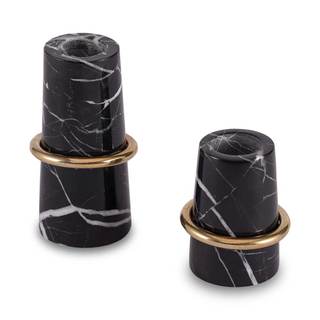 JIMEI 2pcs Marble Taper Candle Holder Table Wedding Decor Candlestick Stand | Hand-made…