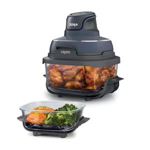 Ninja Crispi Glass Air Fryer, 4-in-1, Grey, FN101GY | Max crisp, bake, air fry, recrisp…
