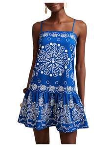 RoseSeek Women's Floral Boho Flowy Mini Cami Dress Ruffle Hem Tank Dresses | Spaghetti…